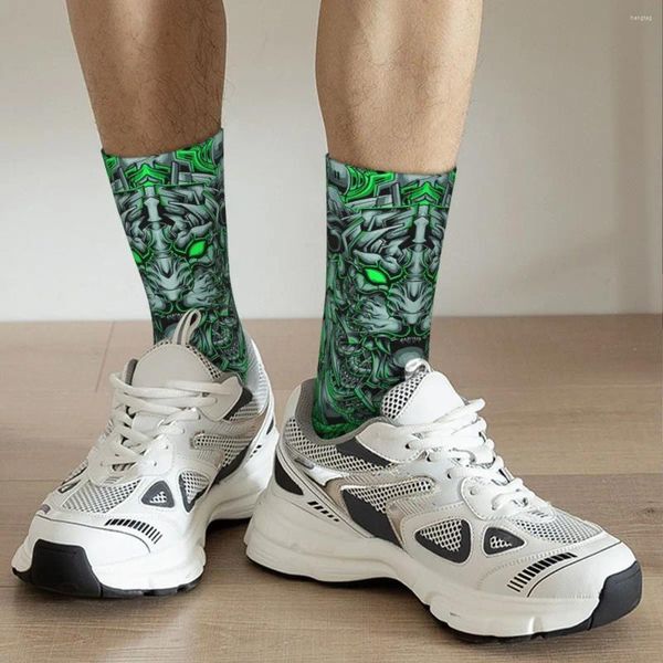 Herrensocken Neongrüner Tiger Erwachsene Unisex Männer Frauen