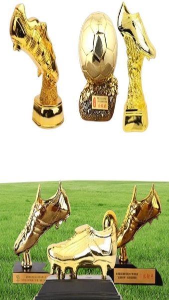 Trofeo stivale in resina Coppa del mondo C League Premier nave trofeo stivale dorato calcio per fan Regali o souvenir6179453