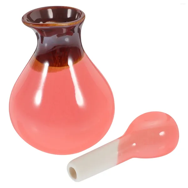 Bottiglie di stoccaggio Bottiglia di olio essenziale Contenitori per liquidi Vaso di ceramica Diffusore Famiglia per oli da donna Miss Bowl Salone di bellezza