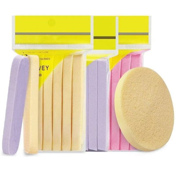 12Pcs Komprimiert Kosmetische Puff Reinigung Schwamm Waschen Pad für Gesicht Make-Up Gesichts Reiniger Entfernen Make-Up Hautpflege Zufällig