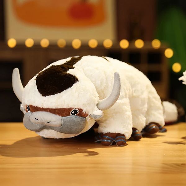 55 cm Anime Avatar Flying Cow APPA 6-Foot Gold Cow Aang Peluche Bambola Rag Baby Regalo Godox Appa Momo Stuufed Doll Toy Bambini Ragazzi Regali 240308