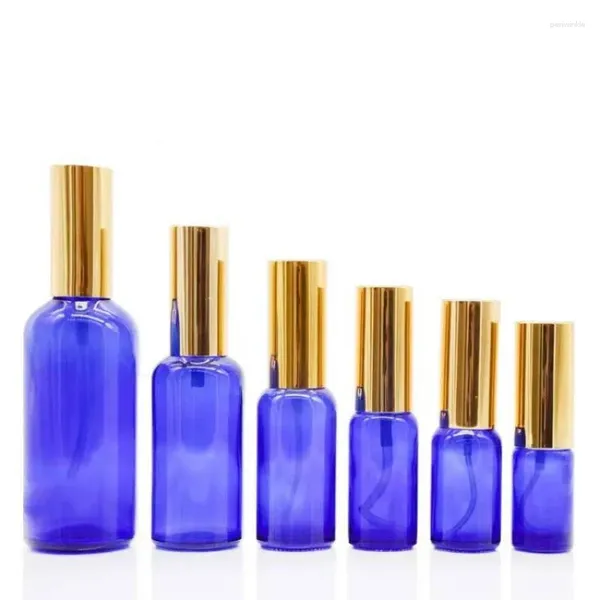 Bottiglie di stoccaggio all'ingrosso 5 ml 10 ml 15 ml 20 ml 30 ml 50 ml 100 ml Olio essenziale Bule Vetro Nebbia Spray Bottiglia Vuota Atomizzatore di profumo fine