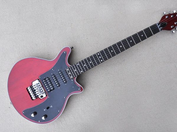 Gitar Özel Şekar Kırmızı Vücut Elektro Gitar Gül Ağacı Klavye, Krom Donanım, Black Pickguard, Özelleştirilmiş Hizmet Sağlayın