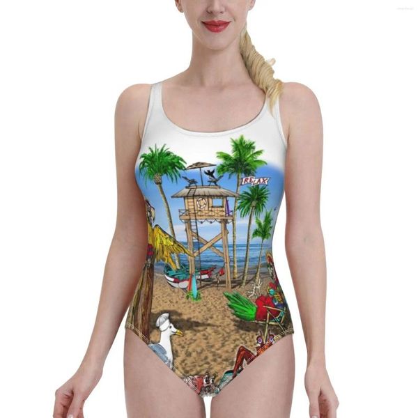 Женский купальник с попугаем, цельный купальник для пляжной вечеринки, женские сексуальные монокини, купальные костюмы для девочек