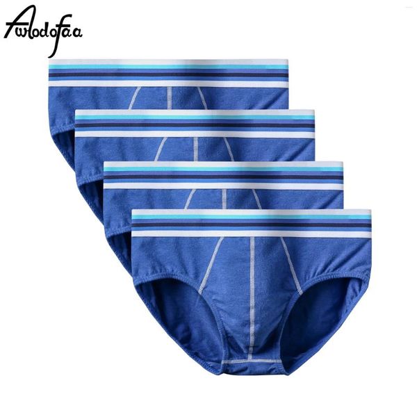 UNDUPTS 4pcs/lot Marka Erkekler Cotto Pouch Briefs Şort Delme Çanta Dumbalık Çanta Moda Moda Seksi İç Çamaşır Jockstrap Erkek Panties