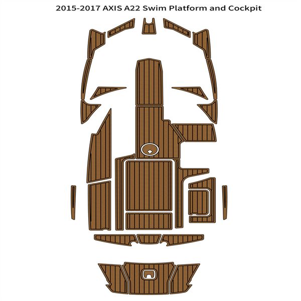 zy 2015–2017 AXIS A22 Badeplattform, Cockpit-Pad, Boot, EVA-Schaum, Teak-Deck, Bodenmatte, selbstklebende SeaDek-Pads im Gatorstep-Stil