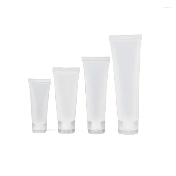 Dispenser di sapone liquido 56ml 66ml 90ml 110ml 128ml Tubi portatili vuoti Spremere Contenitori cosmetici Flip Cream Lozione Plastica satinata morbida