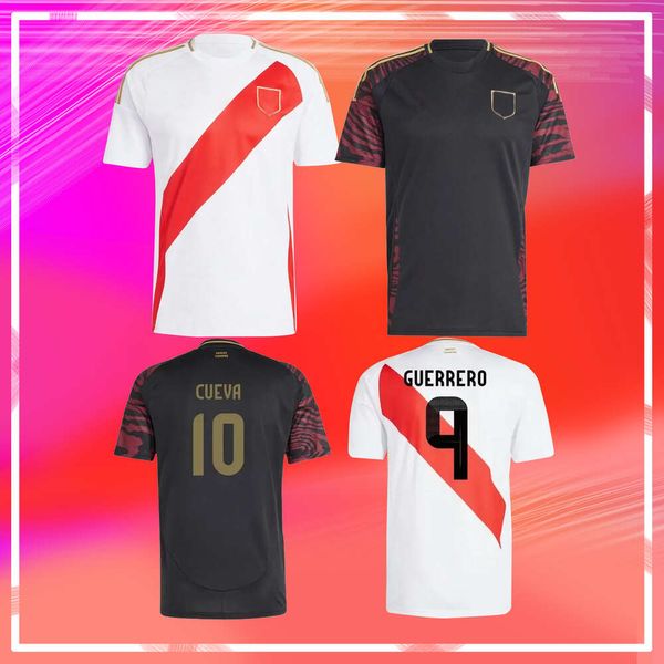 2024 2025 Peru Camisas de futebol Copa América Home Away Camisa de futebol Peruana Seleção Nacional PIZARRO PINEAU CUEVAS SOLANO ABRAM AQUINO GUERRERO CUBILLAS