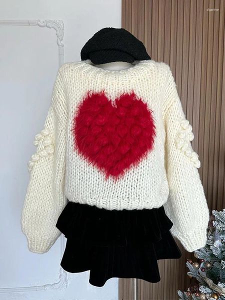 Женские свитера Harajuku, сладкий свитер, женский осенне-зимний простой трикотаж с круглым вырезом, джемпер, повседневный, толстый, теплый, базовый, Mori Girl, оверсайз