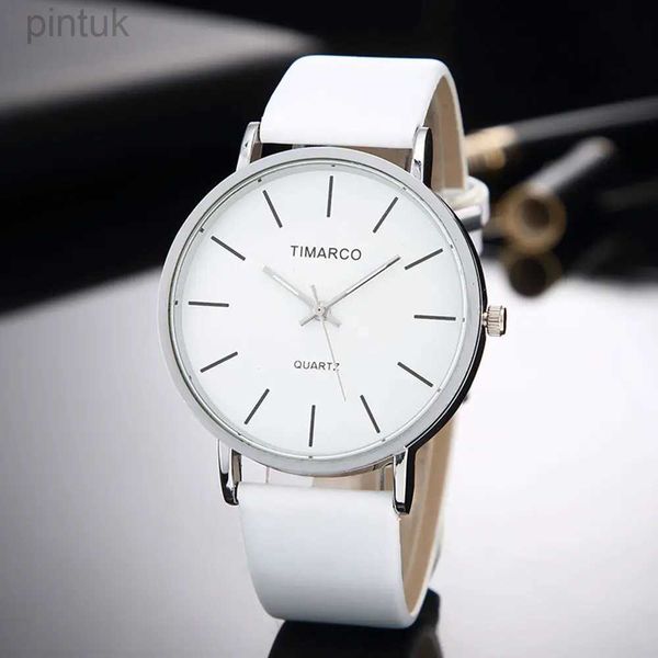 Orologi da polso stile semplice orologi in pelle bianca orologio da donna moda minimalista orologio da polso casual da donna orologio al quarzo femminile Reloj Mujer 2023 24329