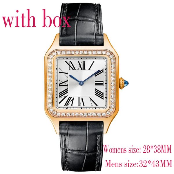 Relógio de designer relógio quadrado relógio de alta qualidade casal ouro clássico relógio anel de diamante relógio safira relógio de ouro à prova d'água relógio de marca com cinto relógio de quartzo