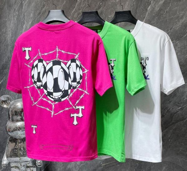 Camiseta de alta qualidade designer para camisas femininas/masculinas marca de moda Matty Boy net graffiti impresso manga curta camiseta de algodão