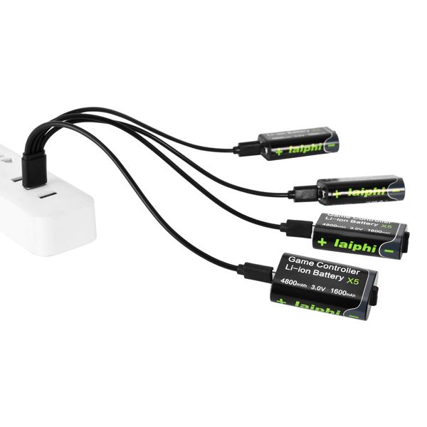 2*4800 mWh Xbox Battery Pack 3.0 V mit USB-C-Kabel für Xbox Wireless Controller Gamepads Xbox One X/S/Elite Xbox Series X/S