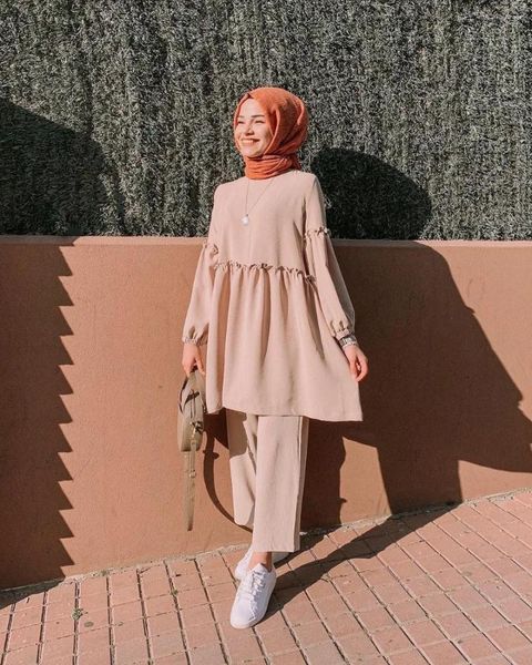 Roupas étnicas Ramadan Muçulmano Conjuntos de Duas Peças Conjunto Abaya Mulheres Caftan Marocain Soild Top Calça Ternos Eid Hijab Islam Conjuntos Musulmans