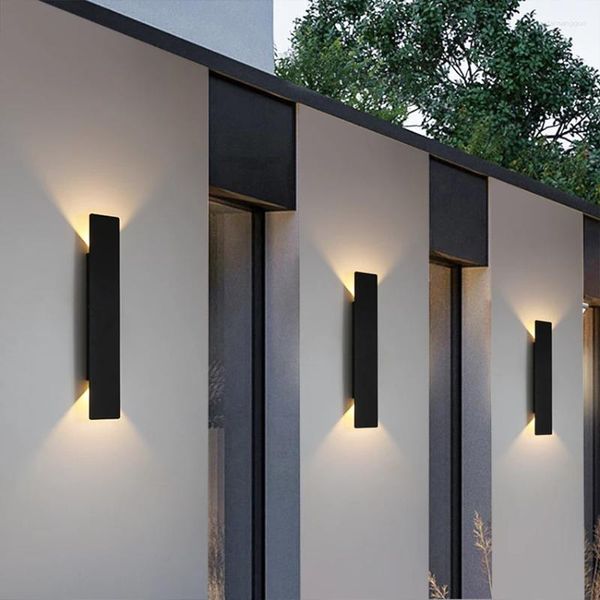 Lâmpada de parede moderna LED à prova d'água ao ar livre para cima IP65 alumínio 18w luz interior decorada arandela