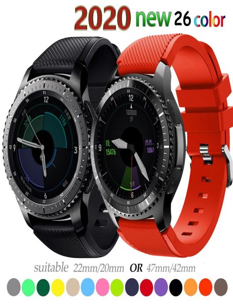 20 22mm Uhrenband für Samsung Galaxy Watch 46mm 42 mm aktiv 2 Gear S3 Frontier -Gurt Huawei Uhr GT 2 Armband Amazfit BIP 47 448614970