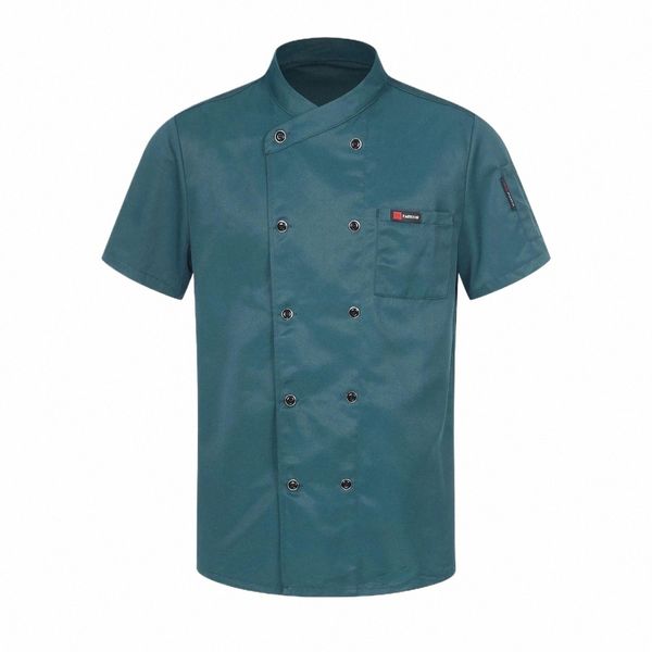 Mens Womens Chef Coat Cozinha Restaurante Chef Jaqueta Uniforme Garçom Roupas de Trabalho Camisa Trespassada Tops para Cantina Hotel z2IY #