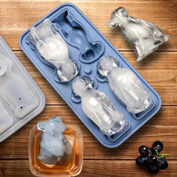 Moldes de cozimento multicavidade 3d labrador verão bandeja de gelo cachorrinho chocolate geléia silicone molde animal cão queijo vara lanche bolo de aniversário decoração