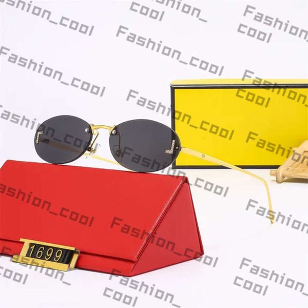 Kadınlar için Fendisunglasses F güneş gözlükleri lens tam çerçeve fendibags88 fendin güneş gözlüğü vintage ladys master lüks büyük boy adumbral 268