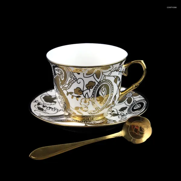 Tassen Untertassen Luxus Keramik Kaffeetasse Ästhetisches Bone China Europäischen Stil Tasse Untertasse Set Mit Löffel Geschenke Tazer Tasse Küche Esszimmer