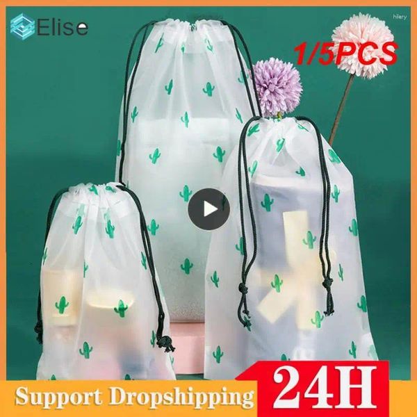 Depolama Çantaları 1/5 PCS Taşınabilir Ayakkabı Organizatörü Seyahat Çantası Su Geçirmez Şeffaf Plastik Çizme Eko