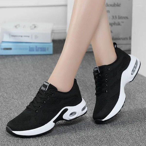 Scarpe casual Cuscino in rete d'aria Donna Donna Traspirante Sport Viaggi Corsa piatta Studenti Rete in tela Donna Yoga