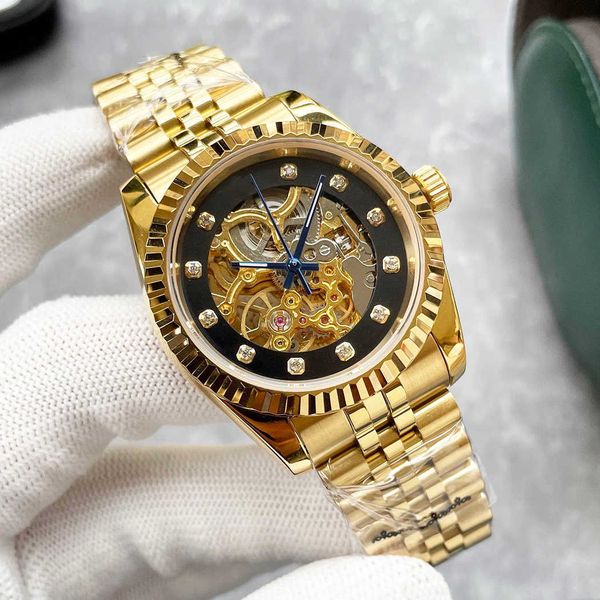Orologi di alta qualità in fabbrica pulita completamente di marca per coppia Ice Out Set Moissanite Diamond Mossanite 959