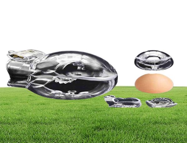 Массаж 2022 Новый дизайн Мужской EggType Полностью удерживающее устройство целомудрия Бондаж Пояс для члена Клетка для члена Секс-игрушка Сисси Шипы Кольцо для пениса7720871