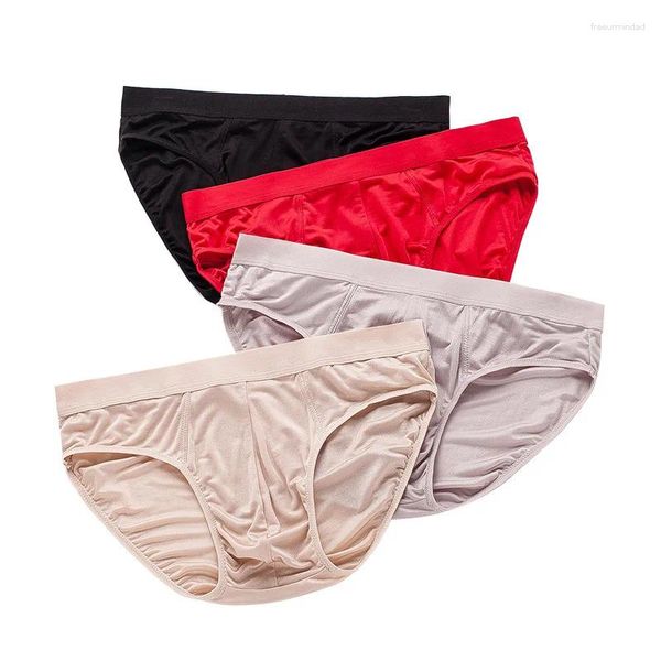 Unterhosen Birdsky Plus Size Herren-Seiden-Slips, natürliche Maulbeer-Unterwäsche, schnell trocknend, stereoskopische Form, 4 einfarbige Farben.OM-01