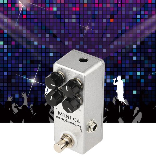 Kabel Moskyaudio Mini C4 Bass -Gitarren -Effekt Pedal Gitarrenkompressor Pedal Kompressor wahre Bypass Rotate Sustain Angriffsgitarrenteile