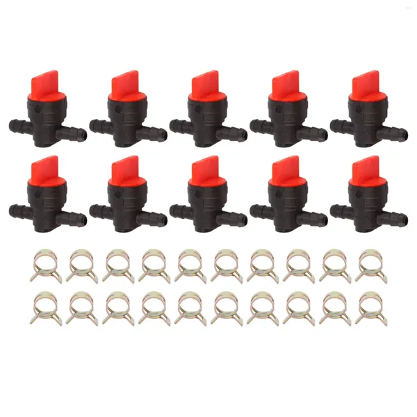 Kaseler 10pcs 494768 698183 Yakıt 1/4 inçlik için kelepçe ile kapanan valf Briggs Stratton Murray Toro Çim Traktör