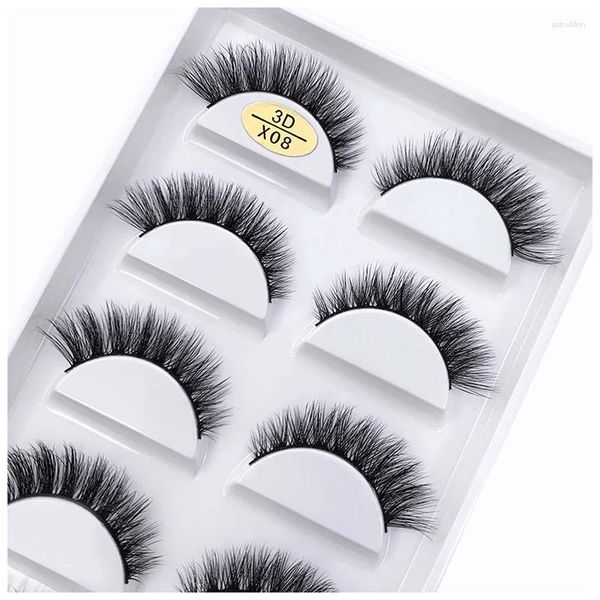 Falsche Wimpern Großhandel 2/10/100 Boxen 3/5 Paar Natürliche 3D Nerz Make-Up Gefälschte Wimpern Faux Cils Make-Up Schönheit Werkzeuge X01X08