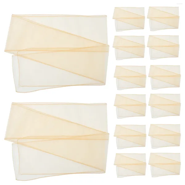 Capas de cadeira 25 pcs fio traseiro laço banquete organza bandas faixas para arcos capa casamento decorar eventos