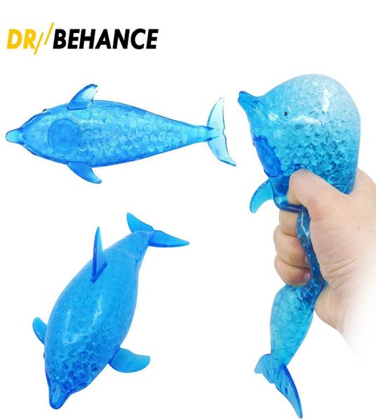 Yetişkin Çocuklar İçin Oyuncaklar Süngerimsi Dolphin Shark Antistress Squishy Boncuk Stres Top Oyuncak Sıkılabilir Rölyef1777242