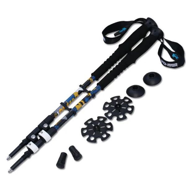 Çubuklar 2 PCS/PICE PIONEER TREKK POLES NORDIC BAŞKA STACK TELESPOPIC ALPENSTOCK ALUMINUM ALINIZ ALMA BAŞKA BAŞKA STACK CROTH