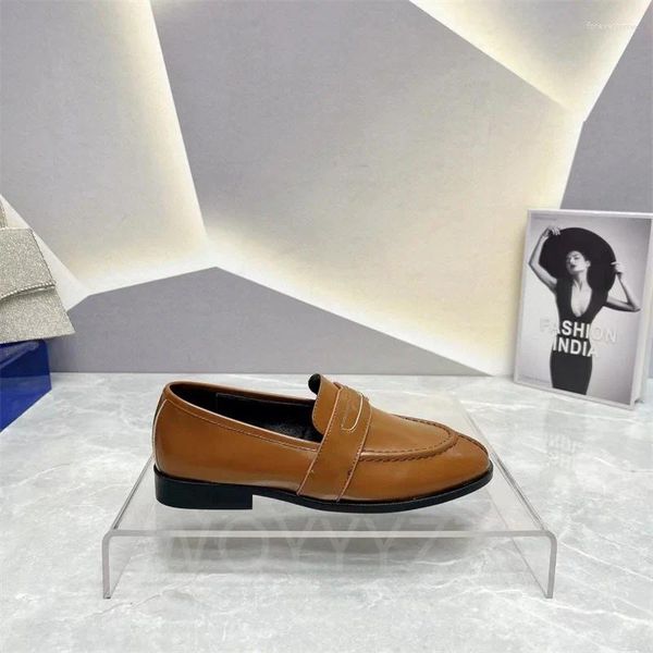 Casual Schuhe Designer Frauen Flache Weibliche Mode Echt Leder Büro Loafers Marke Damen Thich Sohle Platfcorm Formale Slip Auf