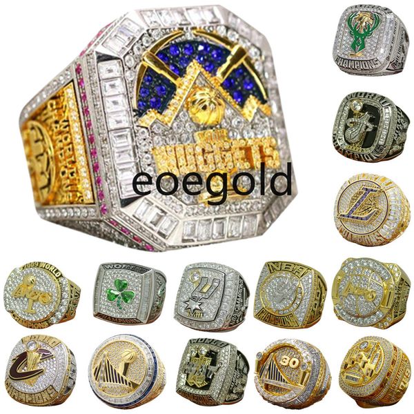 Anello di lusso del campionato mondiale di pallacanestro Designer Pepite d'oro 14K Anelli JOKIC Champions per gioielli da donna con stella di diamanti da uomo