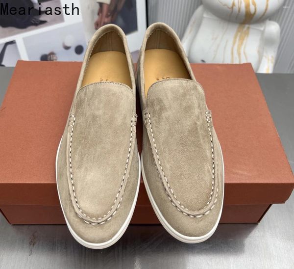 Scarpe casual che vendono mocassini unisex piatti causali in pelle scamosciata di mucca donna estate passeggio slip on muli guida uomo taglia 46