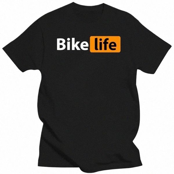 Bikes Life Hub Logo T Hemd Männer Frauen Fi Marke Plus Größe Oansatz Cott Custom Kurzarm Männer T Shirt e58Y #