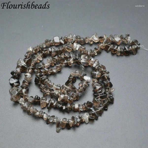 Lose Edelsteine, 5–8 mm, natürlicher Rauchquarz, unregelmäßige Form, Steinsplitter, Perlen, 1 Strang