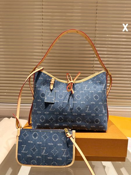 10A Qualità nuova borsa grande Totes borse in tela tote bag da donna borsa a tracolla consegna gratuita borse a tracolla borsa tote in denim blu moda