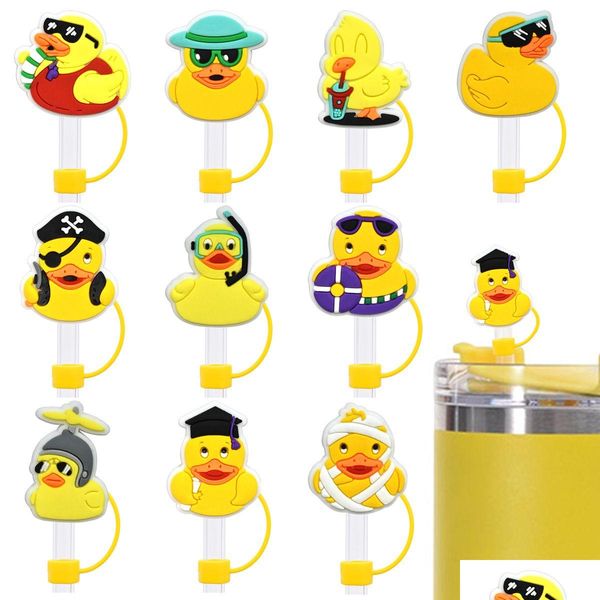 Parti di scarpe Accessori Cartoon Little Yellow Duck St Cap Sile Dust Plug 10Mm Carino tè al latte Fibbia Scarpe consegna goccia Dh7Ca