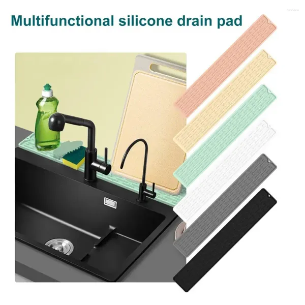 Tischmatten Wasserhahn Abflussmatte Multifunktionales Hangesloch Design halten Arbeitsplatten trockener Pad Küche Gadgets