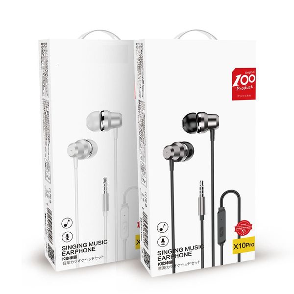 X10Pro Earphone, adatto per telefoni cellulari e computer Android Karaoke, Studio di registrazione, auricolare in metallo in-ear, qualità del suono è stratificata, spedizione gratuita