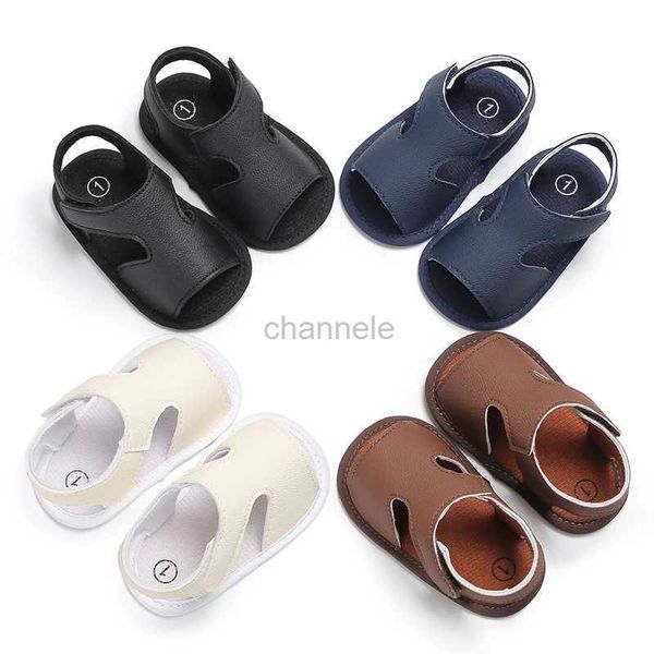 Sandalet Prewalker Bebek Ayakkabıları Yaz 0-18 Ay Bebek Ayakkabıları Silikon Tabanları Nefes Alabilir Sandal Toddlers 240329