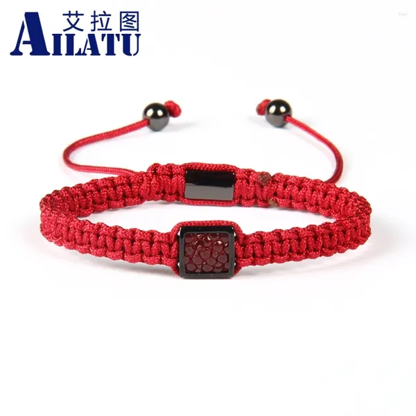 Strand Ailatu zum Verkauf, Top-Qualität, Herren-Armbänder, Mix-Farben, echtes Python-Leder, Rochen-Makramee-Armband für Paare