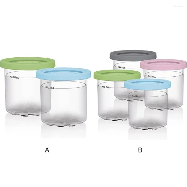 Moldes de cozimento Ice Cup Cream Banheira Reutilizável Pode Recipiente de Armazenamento Transparente de Longa Duração Prática Instalação Universal Amplamente Utilizado