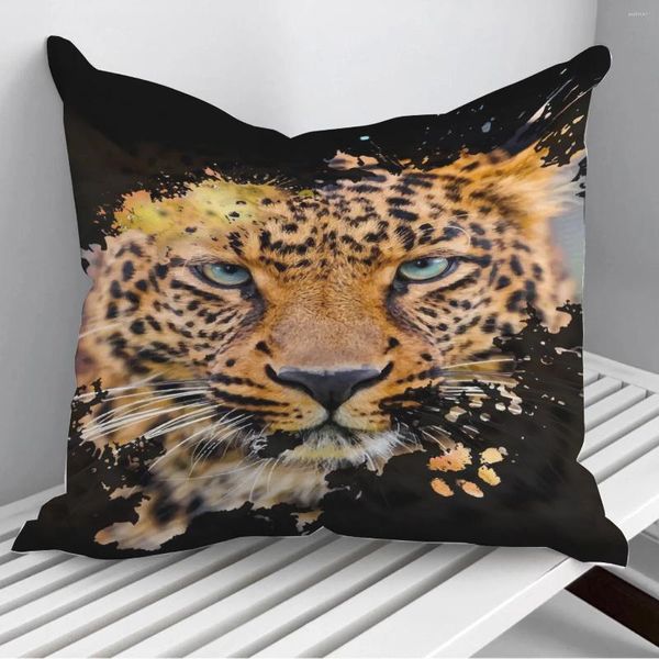 Travesseiro um respingo de leopardo lance travesseiros capa no sofá decoração de casa 45 45cm 40 40cm presente fronha cojines gota