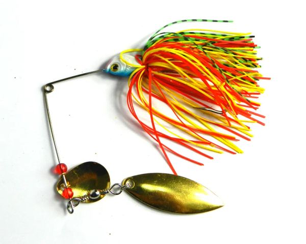 Spinner isca de pesca colheres de água doce água rasa baixo walleye minnow iscas SB008 ZZ