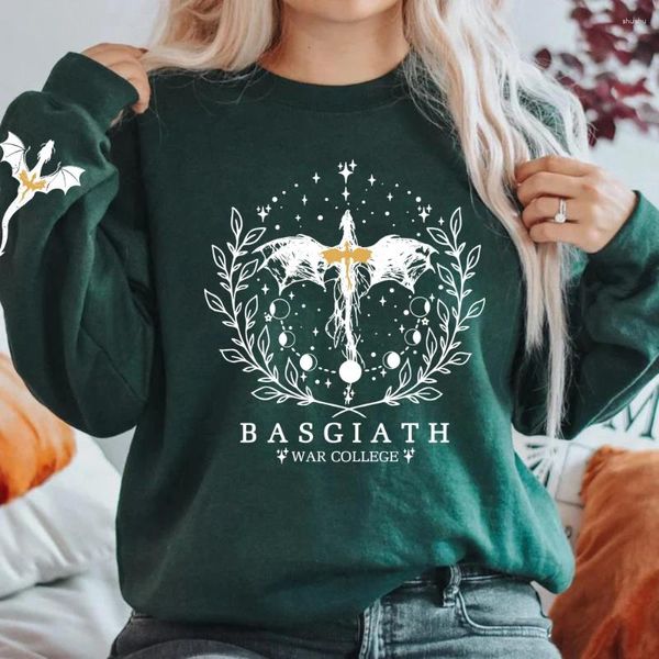 Kadın Hoodies Dördüncü Kanat Sweatshirt Basgiath War College Hoodie veya Die Sweater Kadınlar Uzun Kollu Kitap Kadın Giysileri